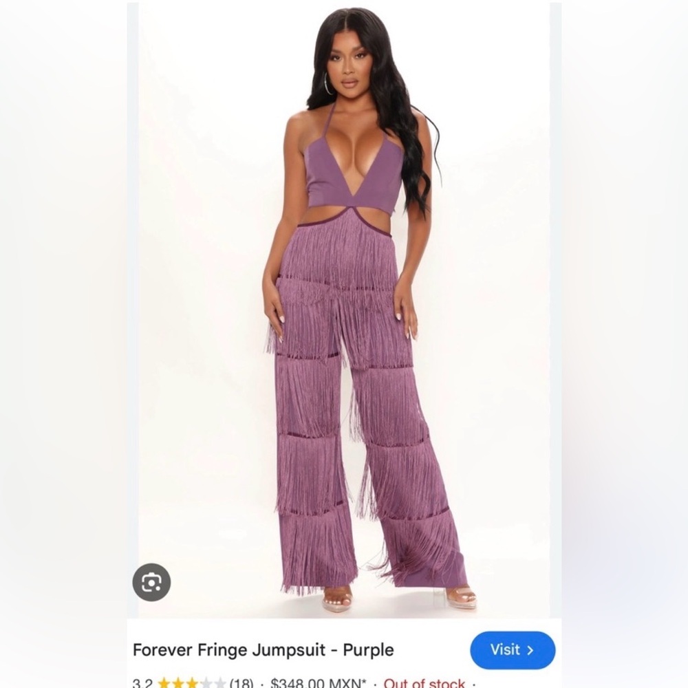 Elegant Purple Halter Fringe Romper